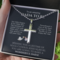 Future Dad Gift, Personalized Cross Necklace