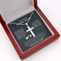 Future Dad Gift, Personalized Cross Necklace