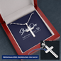 Personalized Cross- Ball Chain with MC