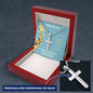 Thank You Dad Father's Day Gift From Son or Daughter - Personalized Cross Necklace