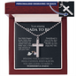 Future Dad Gift, Personalized Cross Necklace