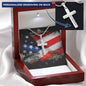 Personalized Independence Day Cross Necklace Gift For Wife