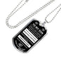 To My Son Gift From Mom or Dad - Inspirational Dog Tag Necklace