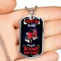 Trucker Dad Gift - Dog Tag Necklace - Father and Son