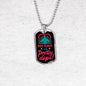 MY DAD IS PRETTY DOPE LUXURY MILITARY STYLE DOG TAG NECKLACE WITH ENGRAVING OPTION 