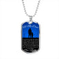 SO LUCKY TO HAVE YOU AS MY FATHER LUXURY DOG TAG NECKLACE col silver