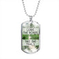 The perfect Men's Dog Tag Necklace Gift. " Leave the roads, Take the trails ", Can be personalized. Shatterproof liquid glass coating. Silver, Gold finish. Necklace: 24", Dog Tag: 1.1"x2"