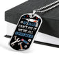 IF DAD CAN'T FIX IT LUXURY MILITARY STYLE DOG TAG FOR THE PERFECT FATHERS DAY GIFT COLOR SILVER WITH THE FREE GIFT BOX IT COMES IN