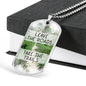 The perfect Men's Dog Tag Necklace Gift. " Leave the roads, Take the trails ", Can be personalized. Shatterproof liquid glass coating. Silver, Gold finish. Necklace: 24", Dog Tag: 1.1"x2"
