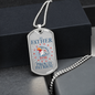 Gift For Patriotic Dad, Dog Tag Necklace