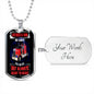 Trucker Dad Gift - Dog Tag Necklace - Father and Son