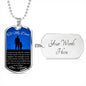 SO LUCKY TO HAVE YOU AS MY FATHER LUXURY DOG TAG NECKLACE col silver with engraving option