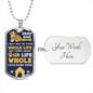 DEAR DOG DAD YOU ARE MY WHOLE LIFE CUSTOMIZABLE WITH DOGS NAME  LUXURY DOG TAG COLOR SILVER WITH ENGRAVING ON BACK OPTION