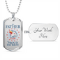 Gift For Patriotic Dad, Dog Tag Necklace