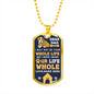 DEAR DOG DAD YOU ARE MY WHOLE LIFE CUSTOMIZABLE WITH DOGS NAME  LUXURY DOG TAG COLOR GOLD