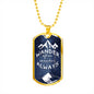 The perfect Men's Dog Tag Necklace Gift. "Wander Often, Wander Always" , Can be personalized. Shatterproof liquid glass coating. Silver, Gold finish. Necklace: 24", Dog Tag: 1.1"x2"