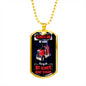 Trucker Dad Gift - Dog Tag Necklace - Father and Son