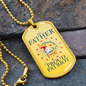 Gift For Patriotic Dad, Dog Tag Necklace
