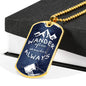 The perfect Men's Dog Tag Necklace Gift. "Wander Often, Wander Always" , Can be personalized. Shatterproof liquid glass coating. Silver, Gold finish. Necklace: 24", Dog Tag: 1.1"x2"