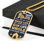DEAR DOG DAD YOU ARE MY WHOLE LIFE CUSTOMIZABLE WITH DOGS NAME  LUXURY DOG TAG COLOR GOLD WITH A FREE GIFT BOX