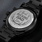 Engraved Watch Gift For Hunting Dad From Daughter, Son - Best Bucking Dad