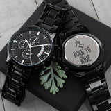 Gift For Skateboarders - Engraved Watch - Born To Ride