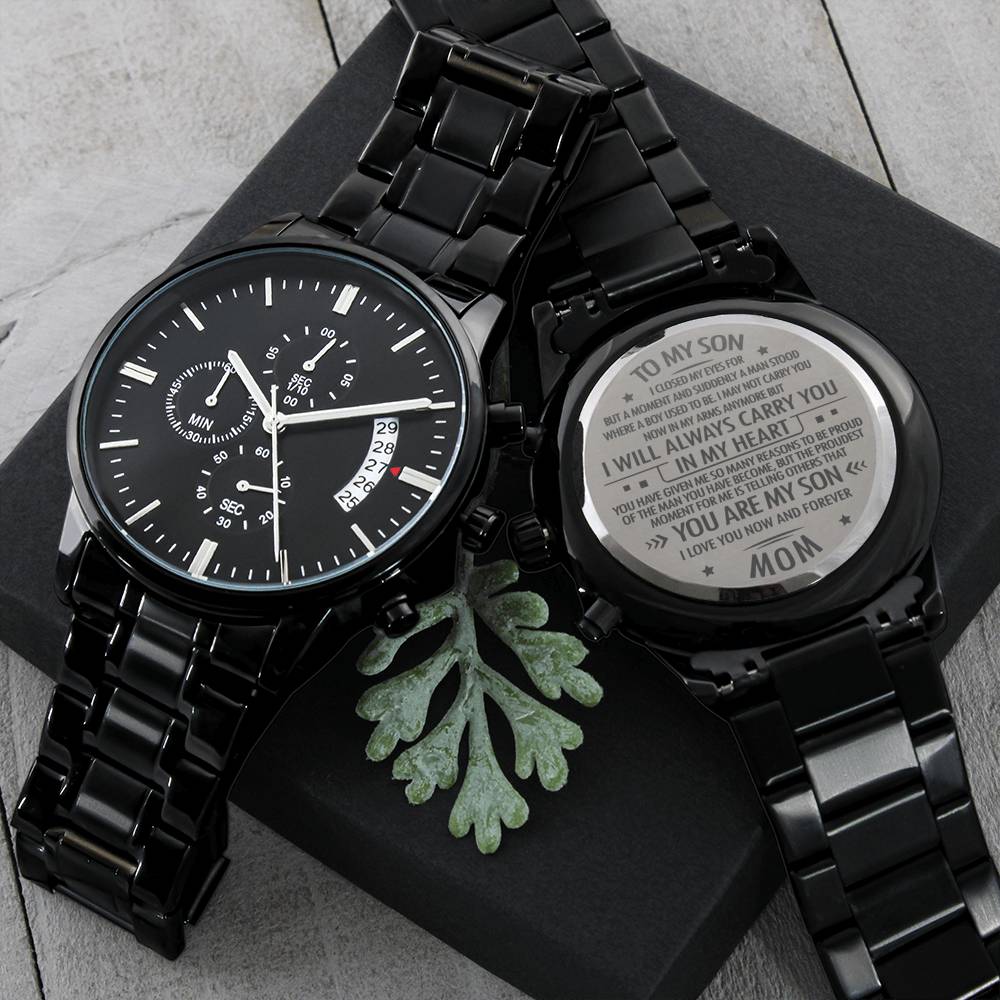 To my sales son engraved watch