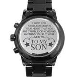 Engraved Watch For Son Gift From Mom, Dad