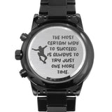 Gift For Skateboarders - Engraved Watch - Try One More Time