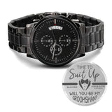 Personalized Custom Watch Groomsmen - Time To Suit Up