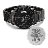 Personalized Engraved Watch For Dad, Cool Biker Dad