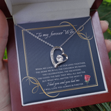 To My Wife Necklace - I will Love You Until The End Message Card