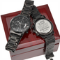 Graduation Gift For Him - Engraved Black Chronograph Watch