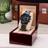Personalized Engraved Watch For Dad, Cool Biker Dad