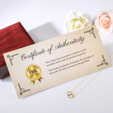 To My Wife Necklace - Funny Message Card Gold Hearts Necklace