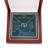 To My Wife Necklace Gift - Everlasting Hearts Love Necklace