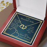 To My Wife Necklace Gift - Everlasting Hearts Love Necklace
