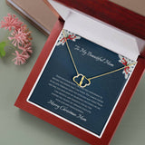 Gift For Mom From Daughter - Everlasting Hearts Necklace - Merry Christmas Mom