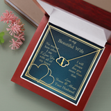 To My Wife Necklace Gift - Everlasting Hearts Love Necklace