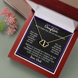 Gift For Daughter - Double Hearts Love Necklace From Dad