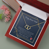 To My Wife Jewelry Gift - I will Love You Until The End Gold Hearts Necklace