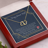 To My Wife Jewelry Gift - I will Love You Until The End Gold Hearts Necklace