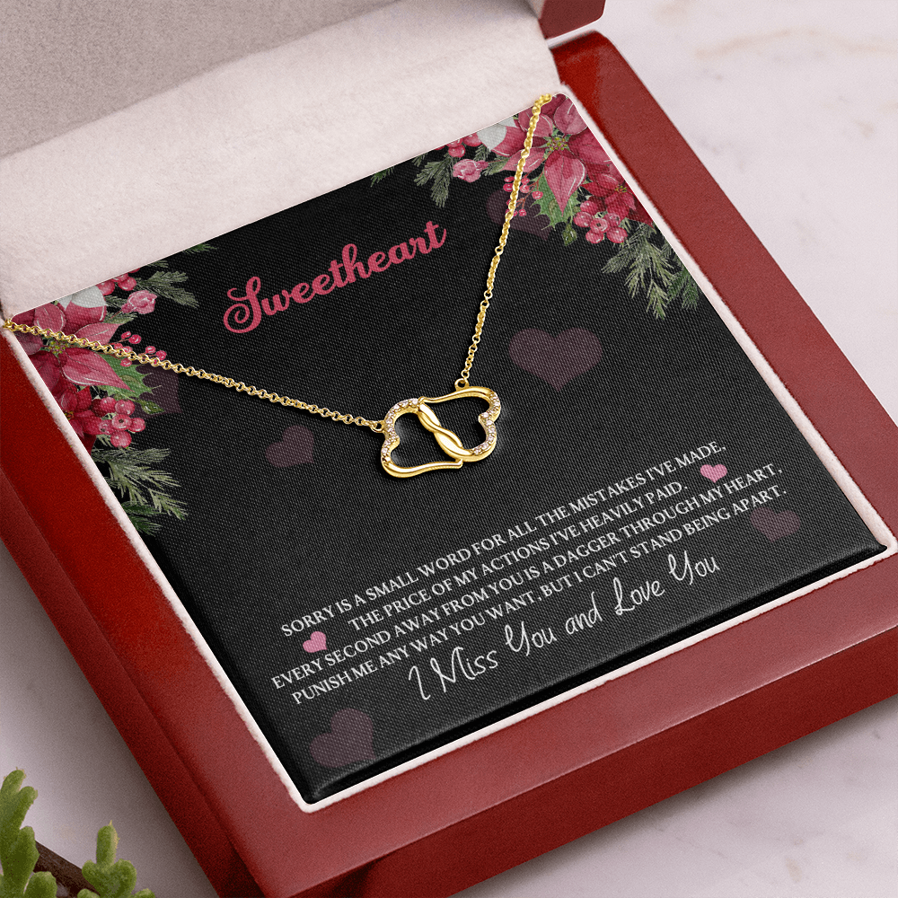 I'm Sorry Gift For Her - I Miss You and Love You Necklace Gift