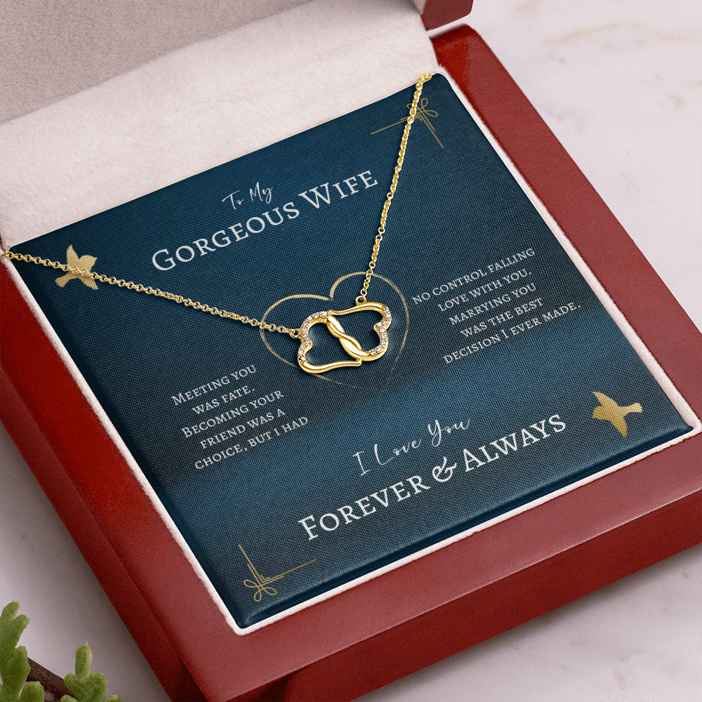 To My Gorgeous Wife Gift - Everlasting Love Necklace