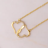 Gift For My Wife, You Are My Queen Forever Message Card, Gold Hearts Necklace