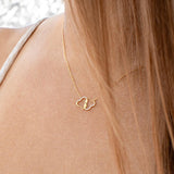 Gift For Mom - Interlocking Hearts Gold Necklace - #1 Mom