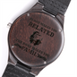 Gift For Motorcycle Brothers, Engraved Mens Wood Watch
