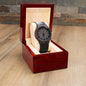Gift For Motorcycle Brothers, Engraved Mens Wood Watch