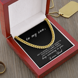 To My Son Gift From Dad-May Your Dreams Come True Cuban Chain Necklace