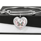 Remembrance Gift - Heart Charm Bangle